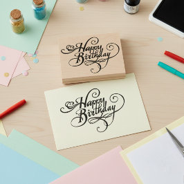 Happy Birthday Rubber Stamp Rubberstempel