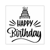 Happy Birthday Rubber Stamp Rubberstempel (Afrduk)