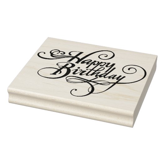 Happy Birthday Rubber Stamp Rubberstempel (Stempel)