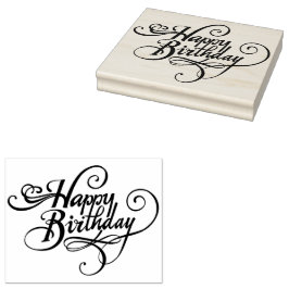 Happy Birthday Rubber Stamp Rubberstempel