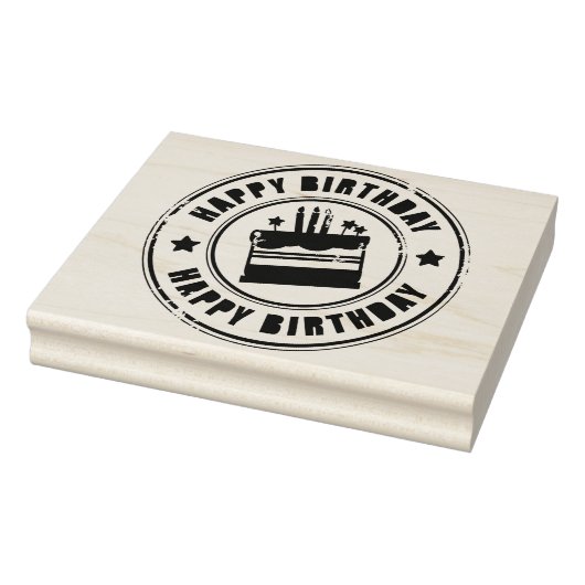 Happy Birthday Rubber Stamp Rubberstempel (Stempel)