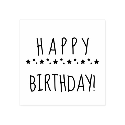 HAPPY BIRTHDAY RUBBER STAMP RUBBERSTEMPEL (Afrduk)