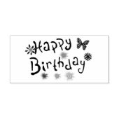 Happy Birthday rubberen stempel (Afrduk)