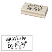 Happy Birthday rubberen stempel (Gestempeld)