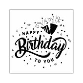 Happy Birthday Rubberstempel (Afrduk)
