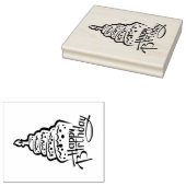Happy Birthday Rubberstempel (Gestempeld)