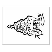 Happy Birthday Rubberstempel (Afrduk)