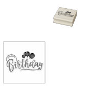 Happy Birthday Rubberstempel (Gestempeld)