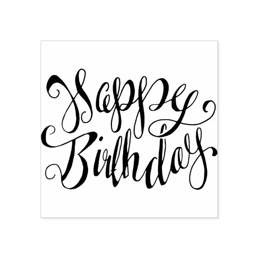 Happy Birthday Rubberstempel (Afrduk)