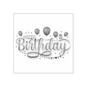 Happy Birthday Rubberstempel (Afrduk)
