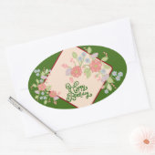 Happy Birthday Runder Aufkleber Ovale Sticker (Envelop)