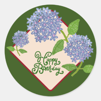 Happy Birthday Runder Aufkleber Ronde Sticker