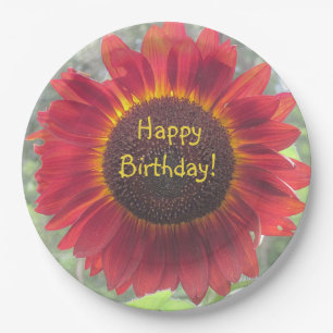 Happy Birthday Rusty Sunflower Papieren Bordje