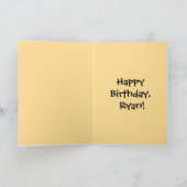 Happy Birthday Ryan Love Tree Carving Card Kaart (Binnen)