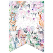 Happy Birthday Safari Party Dieren Wild One Vlaggetjes (Eerste vlag)