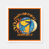 Happy Birthday Sagittarius Zodiac Birth Sign Servetten (Voorkant)