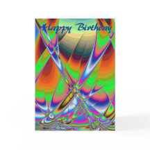 Happy Birthday Sailing Boats in Rainbows