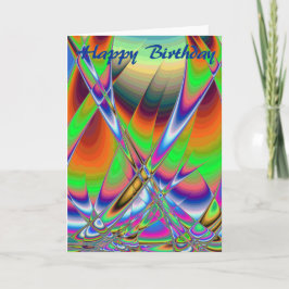 Happy Birthday Sailing Boats in Rainbows Kaart