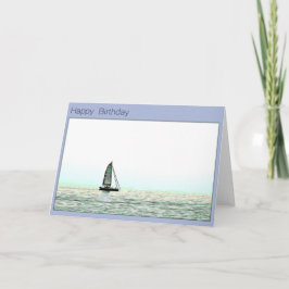 Happy Birthday Sailing Ocean Yacht Kaart