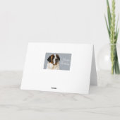 Happy Birthday Saint Bernard Puppy Dog Kaart (Achterkant)