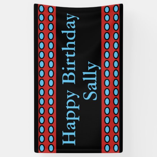 "Happy Birthday Sally Custom Spandoek (Verticaal)