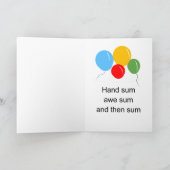 Happy Birthday samenvatting Kaart (Binnen)