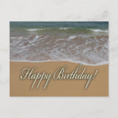 Happy Birthday Sand Beach Briefkaart (Voorkant)