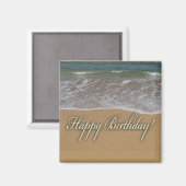 Happy Birthday Sand Beach Magneet (Voorkant / Achterkant)