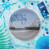 Happy Birthday Santa Monica Pier Papieren Bordje (Feest)
