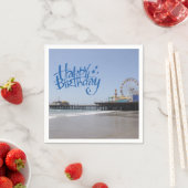 Happy Birthday Santa Monica Pier Servetten (Insitu)