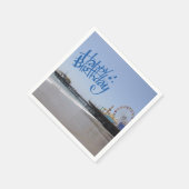 Happy Birthday Santa Monica Pier Servetten (Hoek)