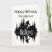 Happy Birthday Sasquatch Big Foot Funny voor ieder Kaart (Voorkant)