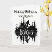 Happy Birthday Sasquatch Big Foot Funny voor ieder Kaart (Gele Bloem)