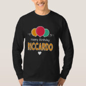 Happy Birthday saying Riccardo T-shirt (Voorkant)