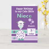 Happy Birthday schattig Nichtje elke leeftijd paar Kaart (Gele Bloem)