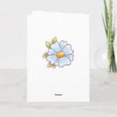 Happy Birthday Schattige Bee met Balloon Blauw Gro Kaart (Achterkant)