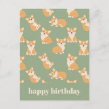 Happy Birthday Schattige Corgi Pattern voor Honden