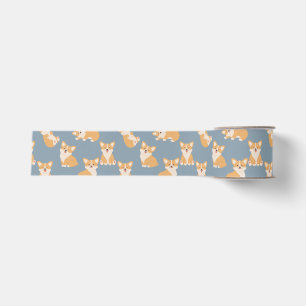 Happy Birthday Schattige Corgi Pattern voor Honden Grosgrain Lint