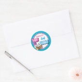 Happy Birthday Schattige Cupcake Eekhoorn | DIY-le Ronde Sticker (Envelop)