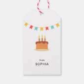 Happy Birthday Schattige Dinosaur Cake Balloon Par Cadeaulabel (Achterkant)