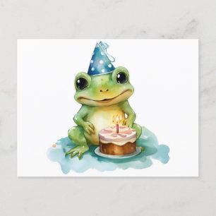 Happy Birthday Schattige frog Briefkaart