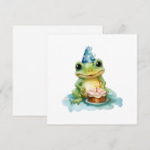 Happy Birthday Schattige frog Kaart (Voorkant / Achterkant)