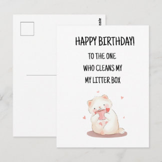 Happy Birthday Schattige & Funny Cat Briefkaart