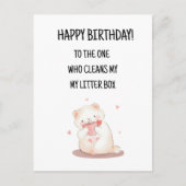 Happy Birthday Schattige & Funny Cat Briefkaart (Voorkant)