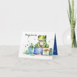 Happy Birthday Schattige Groene kikker met ingepak