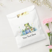 Happy Birthday Schattige Groene kikker met ingepak Bedankzakje (Gezegeld)