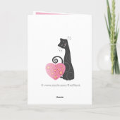 Happy Birthday Schattige Kat Wenskaart Kaart (Achterkant)