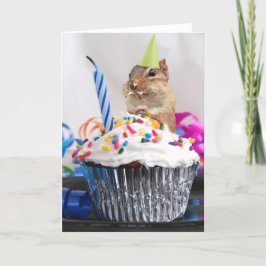 Happy Birthday Schattige Little Chipmunk Kaart