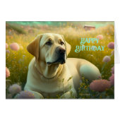 Happy Birthday Schattige Pet Labrador Dog Country (Voorkant Horizontaal)