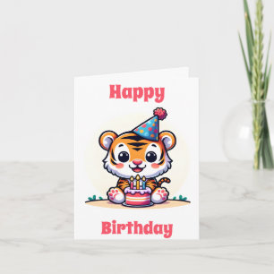 Happy Birthday Schattige Tiger Cub Kaart